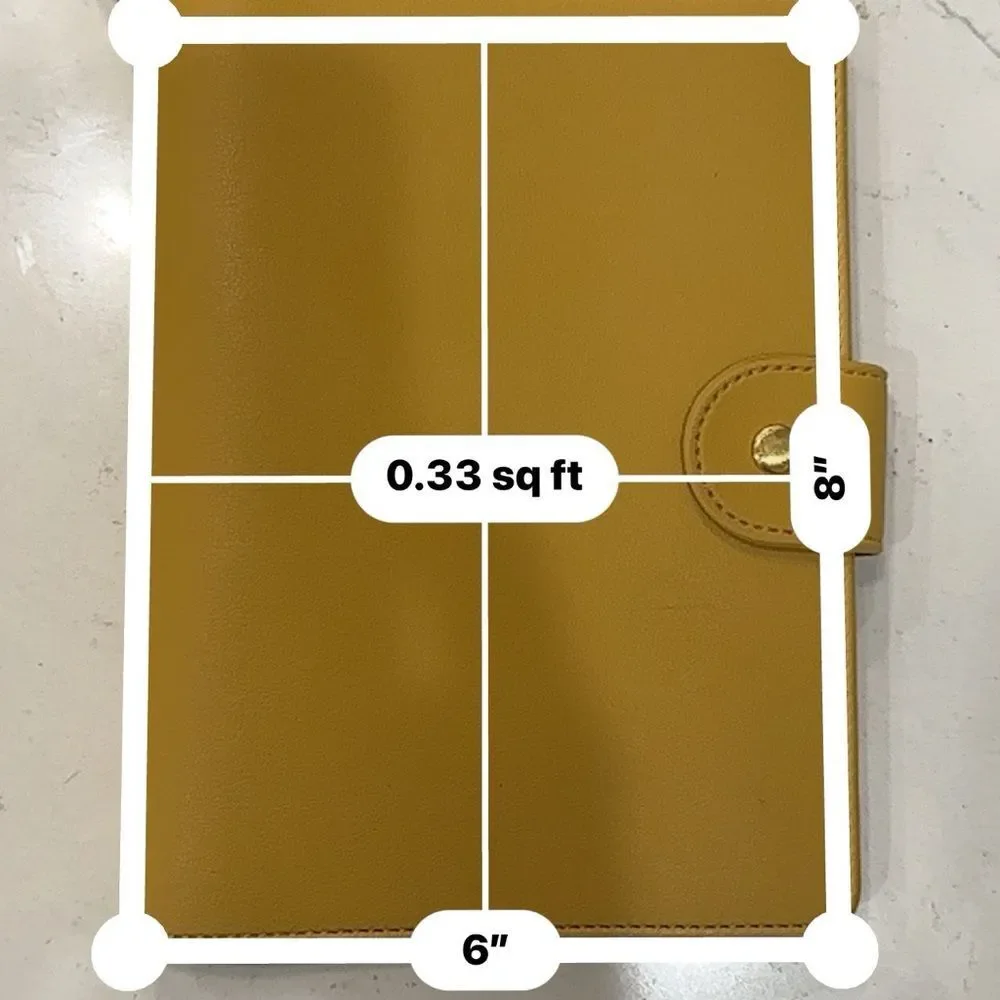 Peptic | 6x 8 6 ring binder Mustard Yellow Wristlet notebook